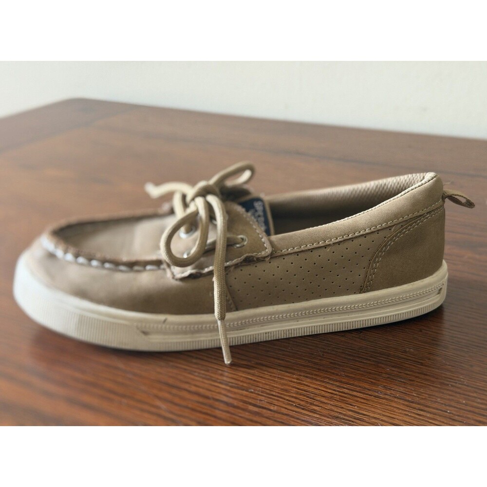 Sperry Top Sider Kids Boat Shoes Tan Leather Lace Up Size 1 M - Picture 6 of 10